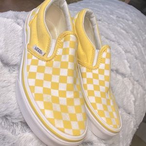 Gently worn yellow vans unisex kids size 3